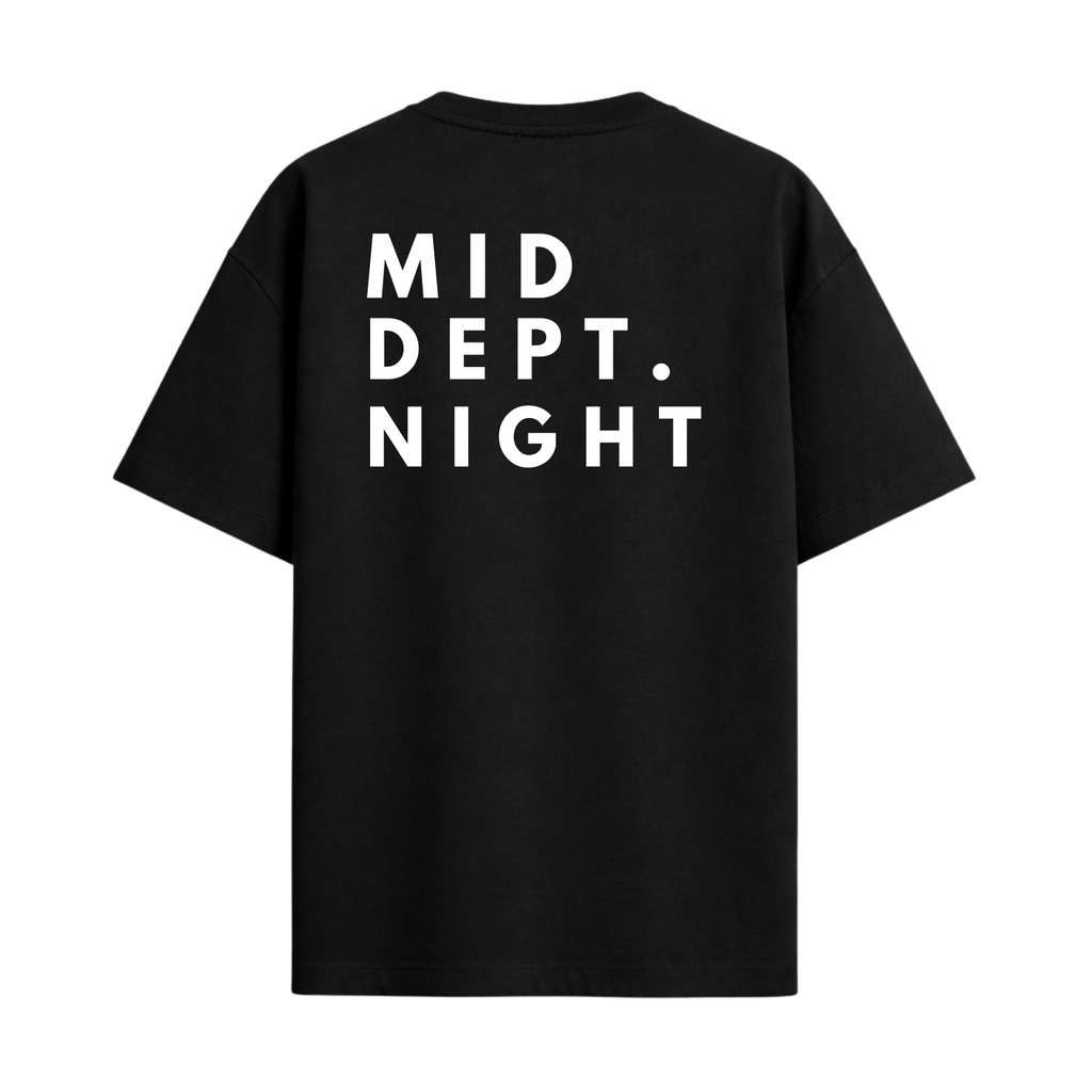 Camiseta Oversized MDD. Preta