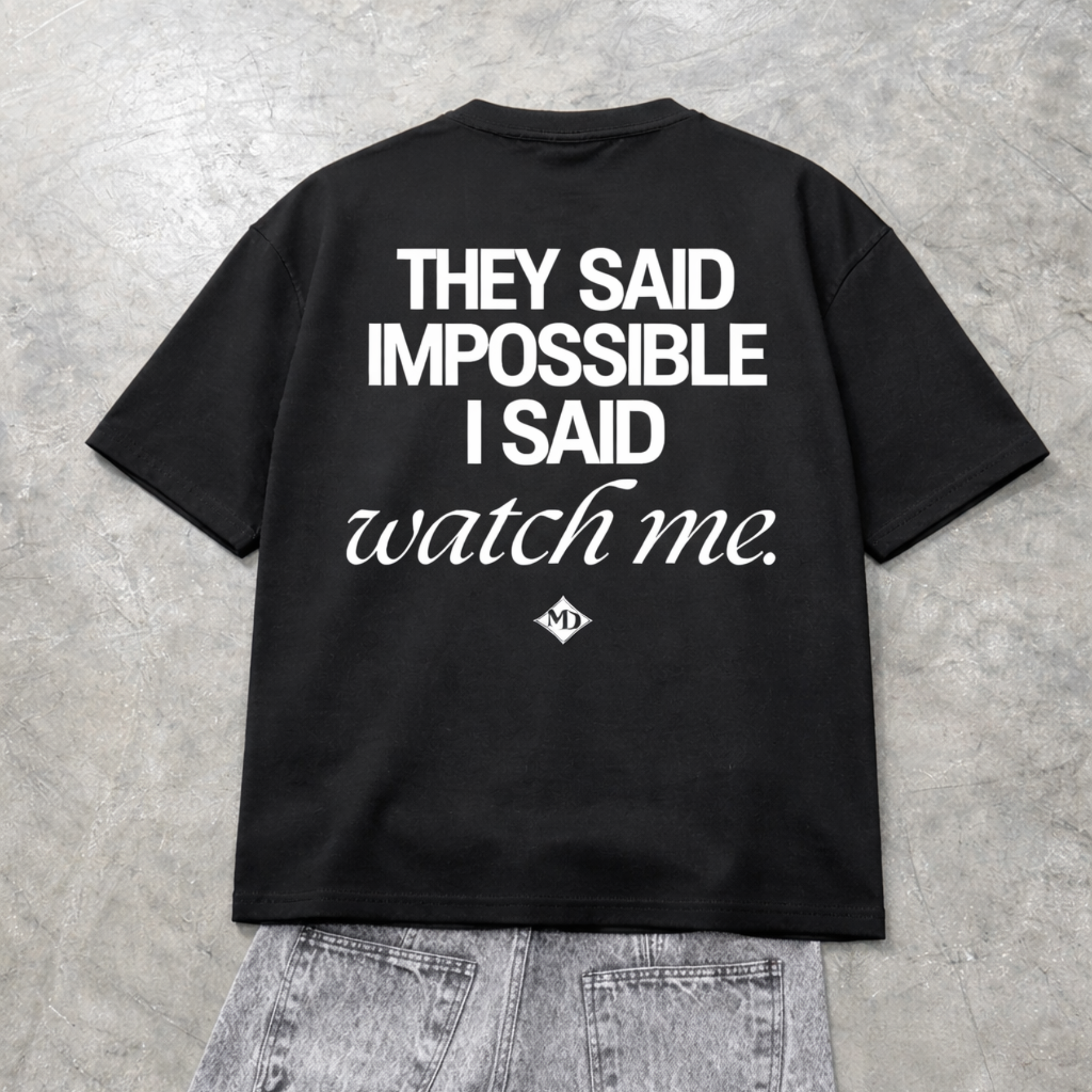 Camiseta Oversized Watch Me Preta