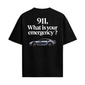Camiseta Oversized 911 Emergency
