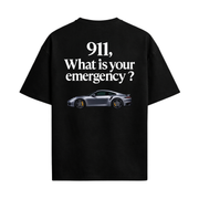 Camiseta Oversized 911 Emergency