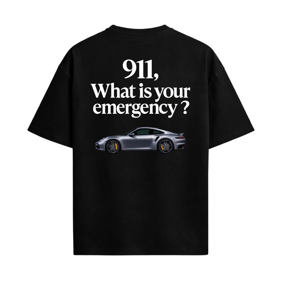 Camiseta Oversized 911 Emergency